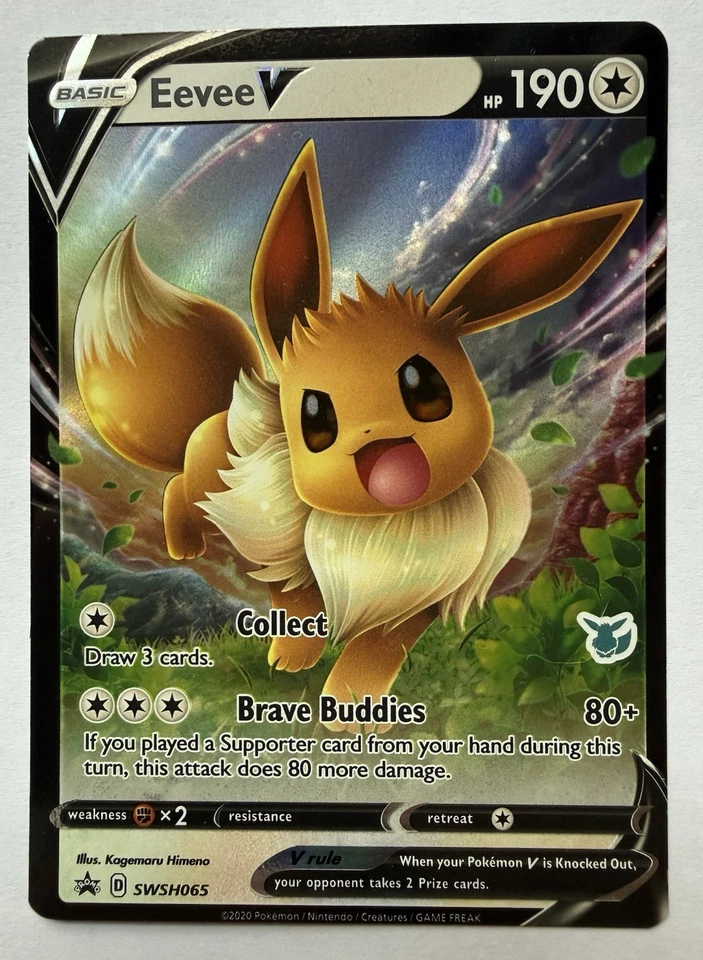 Eevee V - (Eevee Stamped) SWSH065 Battle Academy 2022 Holo Pokemon - Image 1 of 1