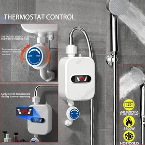 3500W Klein Instant Elektrischer Durchlauferhitzer für Küche Badezimmer Dusche - Bild 1 von 12