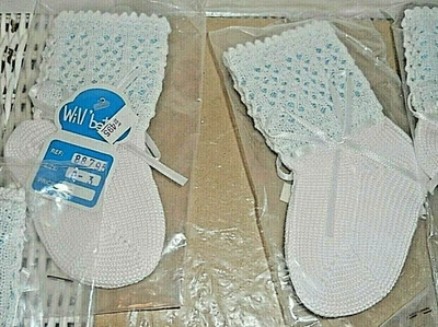  Носки для мальчика Will'beth синие вязаные и вязаные крючком размер 0-3 из старых запасов магазина - Изображение 1 из 2