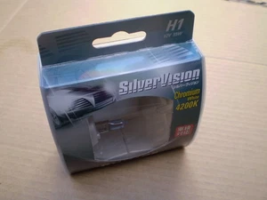 Philips 12258SVCWS2 H1 Silver Vision 12V 55W 4200K Head Light Fog Globes Pair - Picture 1 of 10