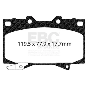 EBC Ultimax Front Brake Pads for Toyota Landcruiser 4.2 TD (HDJ100) 1998 - 2007 - Picture 1 of 3