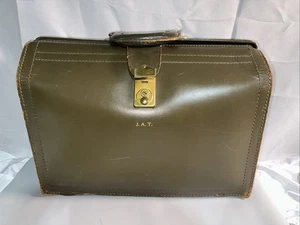 VINTAGE BRIEFCASE SUITCASE DOCTORS BAG SATCHEL OFFICE - Picture 1 of 10