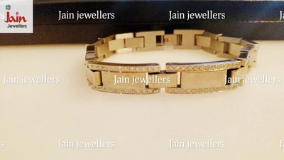 0.50 - 2 Ct G-H/VS Real Natural Round Cut Diamonds Men's Bracelet 14 Kt Gold - Image 1 of 3