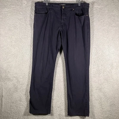 INCOTEX  Cinque 5-Pocket Cotton Stretch Chino Pants Mens 37x28 Blue Preppycore - Image 1 of 4