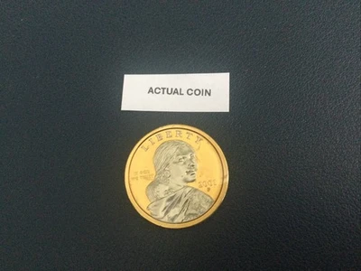 2001 P Sacagawea Platinum & Gold Highlighted $1 Coin - Image 1 of 3