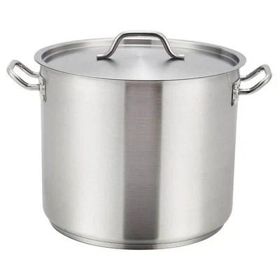 Winco Stock Pot Comercial 16 Qt Acero Inoxidable Triple Capa Parte Inferior NSF Listado Cubierta Foto 1 de 2