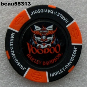 ⭐HARLEY DAVIDSON "VOODOO" NEW ORLEANS LOUISIANA DEALER POKER CHIP - Picture 1 of 2