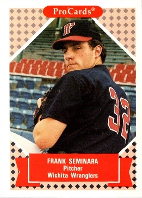 1991 ProCards Frank Seminara #334 Wichita Wranglers Baseball Card - Image 1 of 2