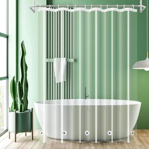 Revestimiento de cortina de ducha transparente UFRIDAY 72"W x 75"L (paquete de 1), - Imagen 1 de 6