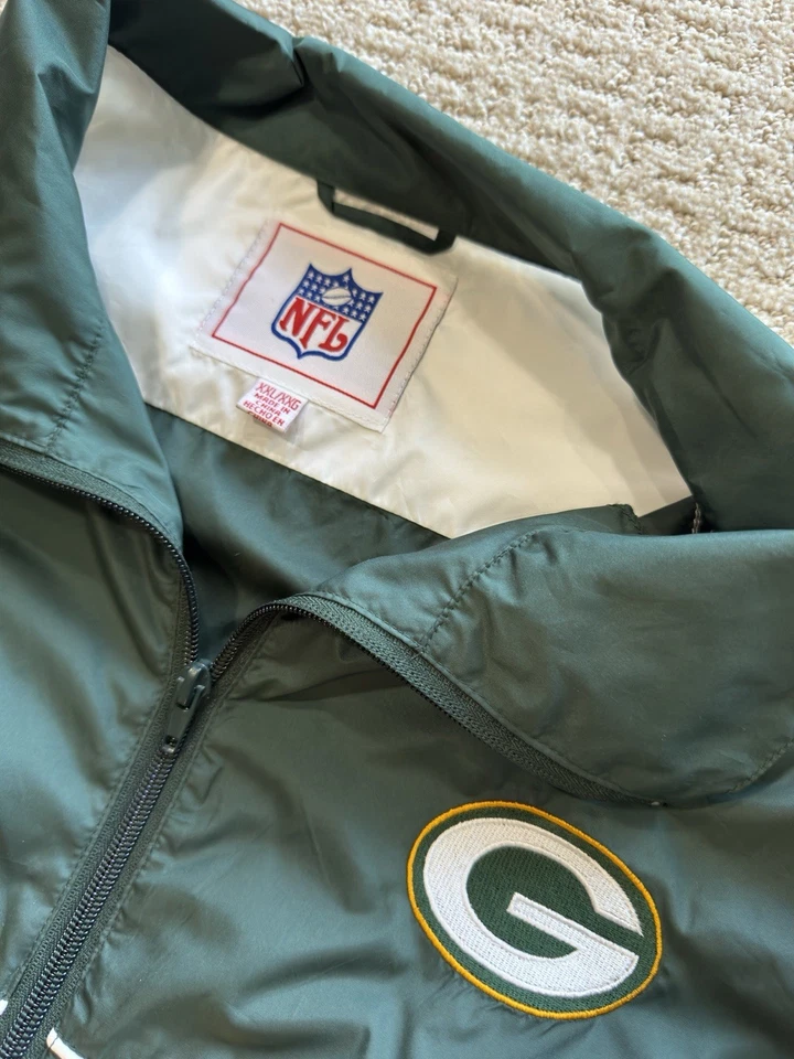 Quebra-vento Green Bay Packers NFL Sports Illustrated tamanho 2XL vintage zíper completo - Imagem 1 de 4
