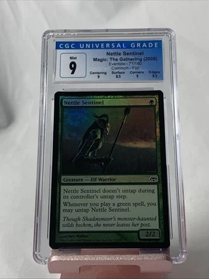 Foil CGC 9 - NETTLE SENTINEL - Eventide Graded MTG Magic the Gathering Card - Image 1 of 2