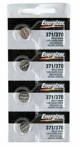 Reloj Energizer 371 Óxido de Plata/Batería Electrónica 4 Piezas - Imagen 1 de 11