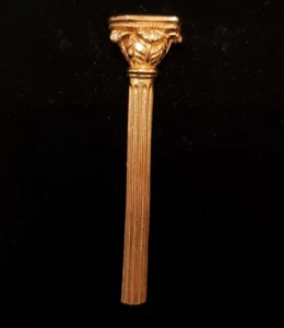 castlecliff Brosche Anstecknadel Säule goldfarben elegant Unikat - Bild 1 von 6