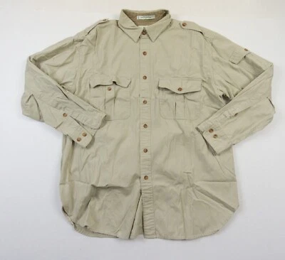 Vintage Orvis Shirt Mens Large Beige Button Down Heavy Outdoors Hunting Safari - Image 1 of 4