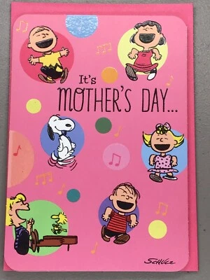 2 tarjetas Hallmark Feliz Día de la Madre SNOOPY PEANUTS GANG mamá familia amiga 7x4,75 Foto 1 de 3