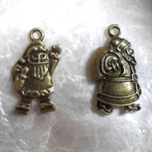 2 BRELOQUES PENDANTS CHARMS - PERE NOEL 2 Modèles - BRONZE - Imagen 1 de 4