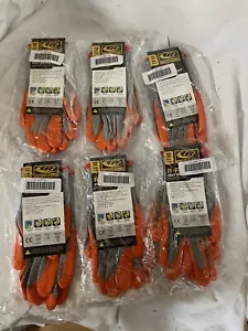 6 Pair Ringer Gloves R-Flex Series 043 Cut 3 Half Nitrile Dip Gloves Size Small - Picture 1 of 8