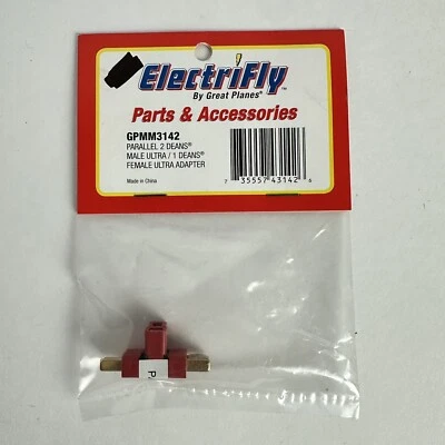ELECTRIFLY GPMM3142 PARALLEL 2-DEANS MALE ULTRA 1-DEANS FEMALE ULTRA ADAPTER - Image 1 of 2