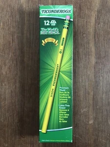 TICONDEROGA Pencils Wood-Cased Graphite #2 HB Soft, Yellow, 12-Pack (13882) - Picture 1 of 2