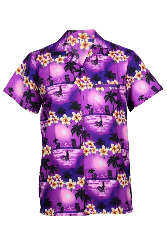MENS HAWAIIAN SHIRT STAG BEACH HAWAII ALOHA PARTY SUMMER HOLIDAY FANCY S -XXL D1 - Image 1 of 1