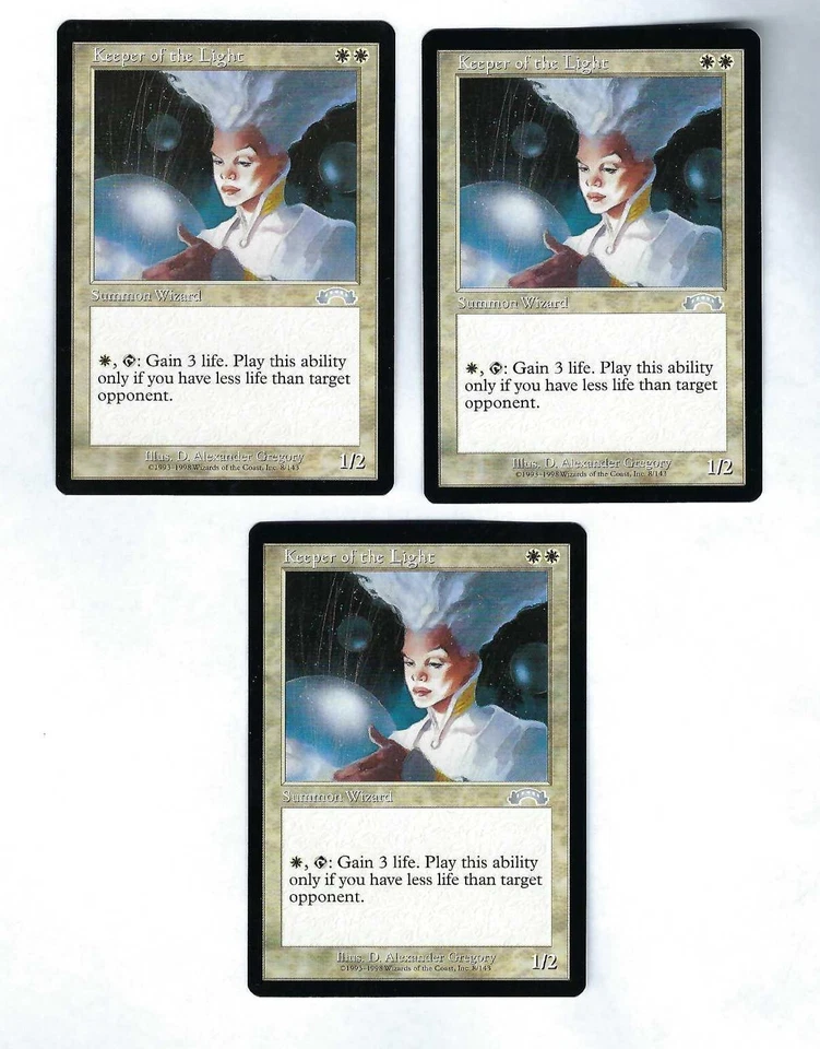 3x Keeper of the Light - Exodus - Magic The Gathering NM/M (Never Played) - Image 1 of 1