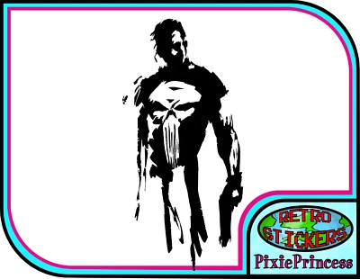Marvel The Punisher Frank N Vinyl Sticker Car Bike Truck Window Wall Art Comic - Image 1 of 4