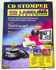CD Stomper Pro Label Design System Kit PC & Mac Software Labeling NEW IN BOX VTG - Picture 1 of 9