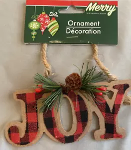 "JOY" Hanging Christmas Ornament-Brand New-SHIPS N 24 HOURS - Picture 1 of 5