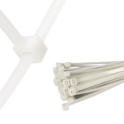 200x Pro Cable Tie Set Industrial Quality IN 0 3/32x3 15/16in White - Image 1 of 4