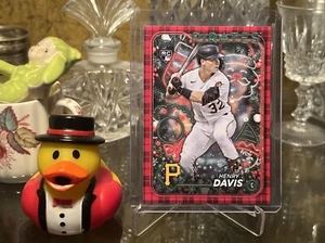 Henry Davis 2024 Topps Holiday Red Plaid Pirates RC H187 - Picture 1 of 2