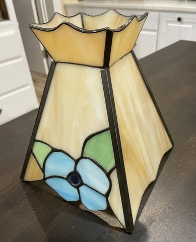 Vintage Tiffany style Art Deco Stained Slag Glass Lampshade Light Fitting B58 Cover