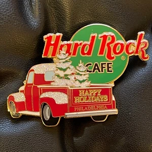 PHILADELPHIA US🎸Hard Rock CAFE®HRC PIN☑️Old Truck Christmas Trees CAR 2001 LOGO - Picture 1 of 4