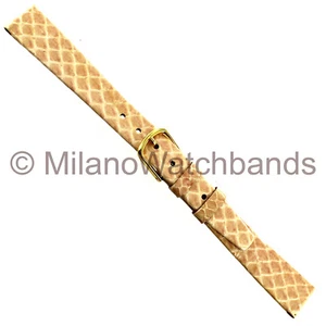13mm Gilden Genuine Snake Salmon Color Flat Unstitched Ladies Watch Band - Picture 1 of 3