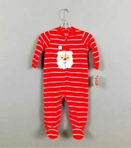 Little Me Holiday Santa One Piece Sleepwear, Size 3 months, Red, White, New - Picture 1 of 3