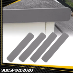 Jeu de bouchons d'extrémité de planches de terrasse composites gris foncé (4 pièces dans un paquet) 5,5" - Photo 1 sur 12