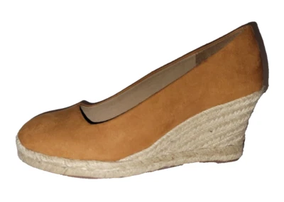 Nuevo J Crew Alpargata de Gamuza Cuñas Zapatos 8 Arcilla Pálida Marrón BY142 Sevilla Nuevo en Caja Foto 1 de 4