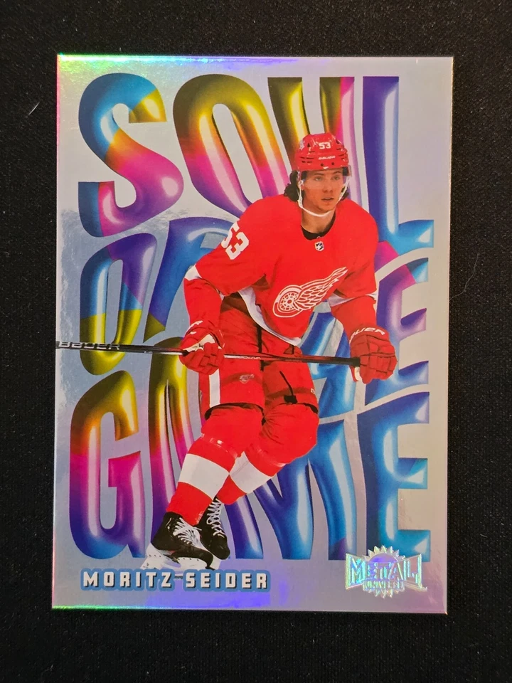 2023-24 Skybox Metal Universe Soul of the Game #23 Moritz Seider Detroit - Image 1 of 1