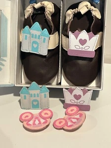Robeez Baby Girls Fairy Tale Castle Custom Soft Sole Shoes size 12-18 month - Picture 1 of 10