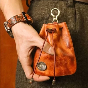 Leder Herren Münzbörse Design Leder Tasche Taille hängender Schlüssel Organizer Geldbörse - Bild 1 von 11