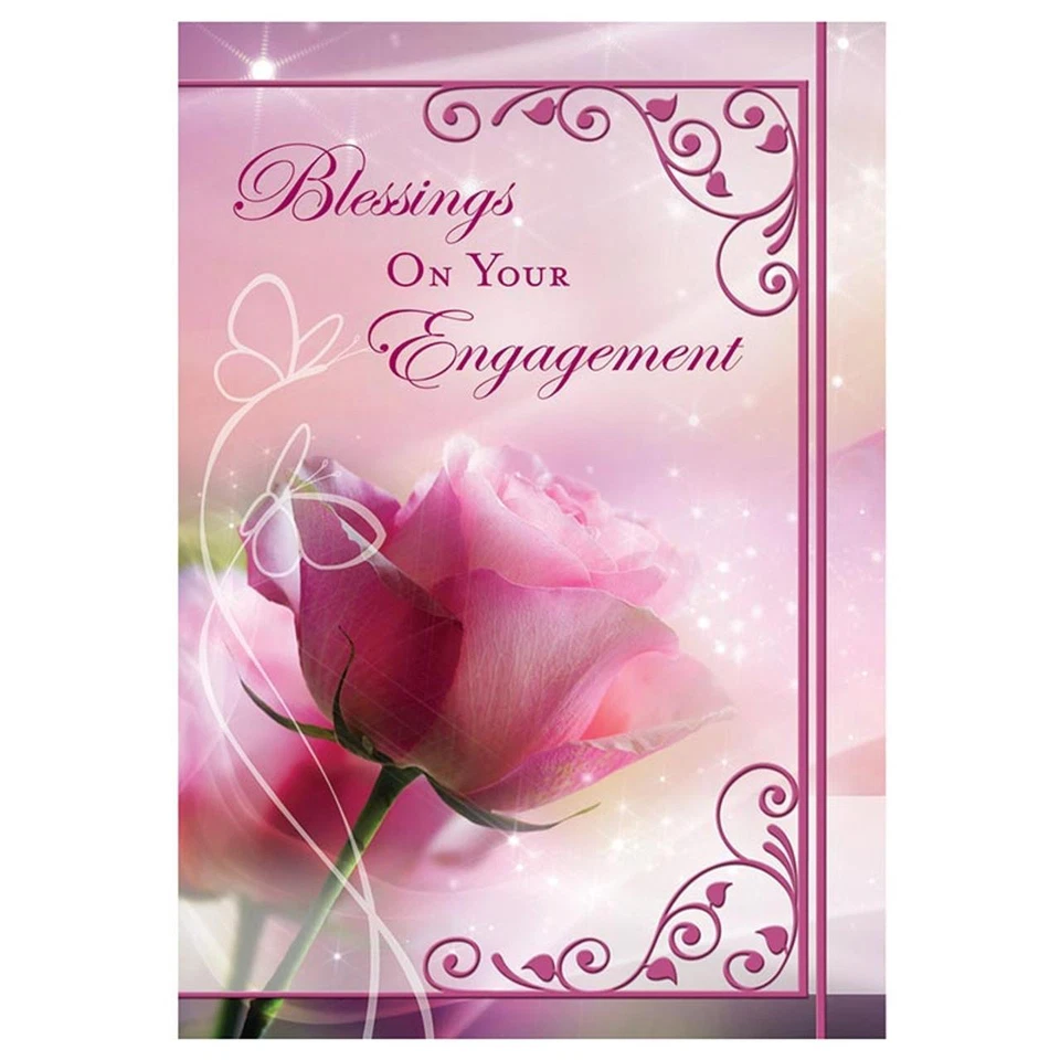 Blessings on Your Engagement Card tamaño 5,375 pulgadas x 7,75 pulgadas paquete de 12 Foto 1 de 1