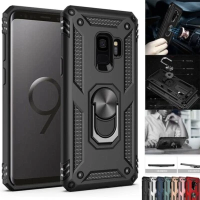Capa suporte anel + protetor de tela para Samsung Galaxy S8 S9 Plus S10+ - Imagem 1 de 4