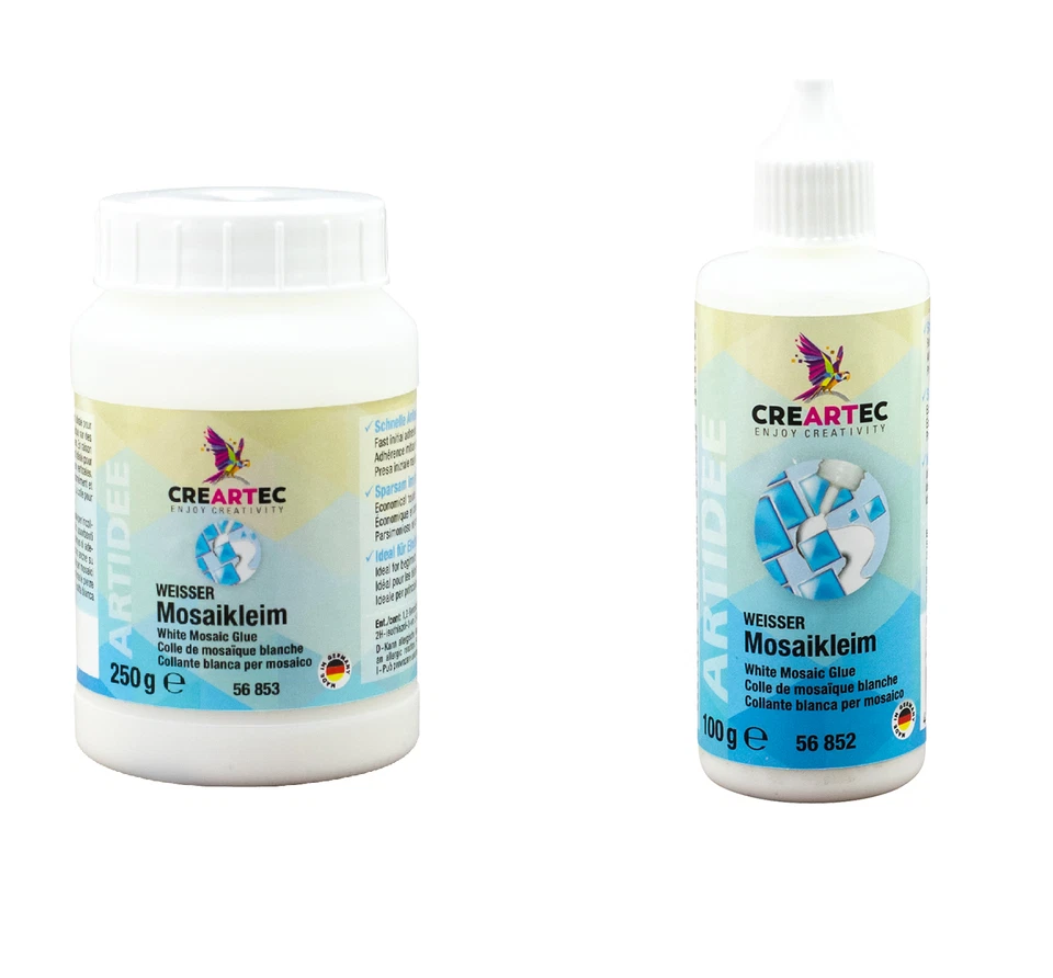 CREARTEC Weißer Mosaikleim - ideal um alle Arten von Mosaiksteinen aufzukleben - Bild 1 von 1