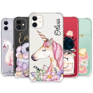 Personalisierte Hülle Klar Einhorn Parfüm Niedlich für iPhone 15 14 13 12 11 XR 8 Plus - Bild 1 von 24