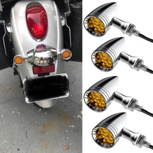 4 For Kawasaki Vulcan VN 900 500 1500 Motorcycle LED Turn Signal Blinker Lights - Picture 1 of 12