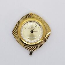 Vintage Endura gold tone mechanical pendant watch with mirror