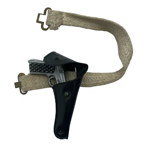 Vintage GI Joe .45 Pistol White Web Belt Holster - Bild 1 von 1