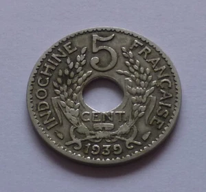 Indochina francesa 5 centavos 1939 - Imagen 1 de 2