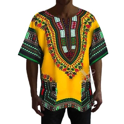 Traditional African Africa Dashiki Tribal Hippie Men Shirt Womens Dress UNISEX - Image 1 of 2