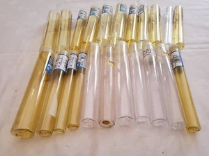 22 x Button Storage Tubes Plastic with Lids 20cm Long - Various Colours & Sizes - Picture 1 of 4