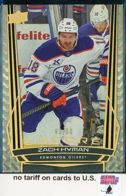 2025-26 Upper Deck Encore Gold #E13 Zach Hyman 43/50 - Image 1 of 2